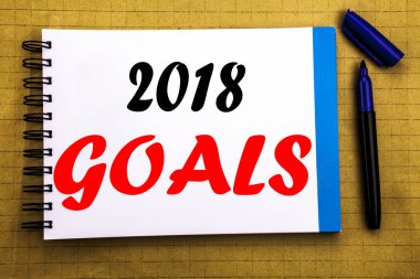 2018 gol. İş kavramı için finansal planlama, iş stratejisi yazılı not defteri not kağıdı arkaplan kalem marker ile alan office Manzaralı