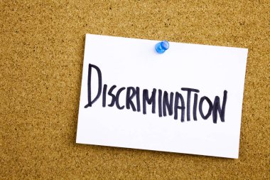Sarı yapışkan not yazma, resim yazısı, yazıt siyah ext cork hakları Kurulu tutturulmuş bir yapışkan not ifade ayrımcılık