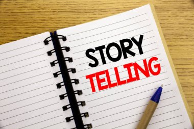 Word, hikaye yazma. İş kavramı anlatan hikaye kalem marker ile eski ahşap ahşap arka plan üzerinde kopya alanı ile not etmek üstünde yazılı mesaj için