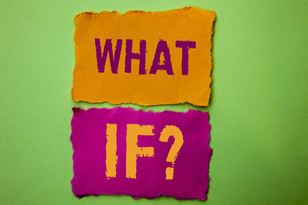 Текст почерка What If Question. Концепция, означающая, что означает Средний вопрос Часто задавайте вопросы, помогайте решить Фак поддержки, написанный на Tear Papers на зеленом фоне
.