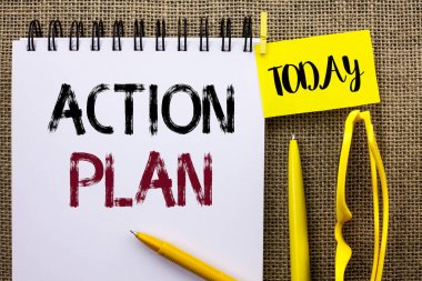 El yazısı metin eylem planı. Strateji operasyonel planlama yordamı Etkinlik hedef jüt arka plan bugün kalem defter kitap ve gözlük yanında yazılı amaç anlam kavramı.