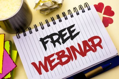 Ücretsiz Webinar gösterilen not yazma. Co vitrine iş fotoğraf