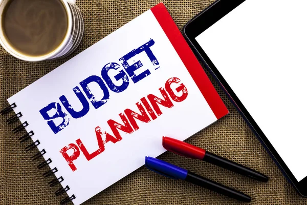 Handwriting text Budget Planning. Concept meaning Financial Plan — Stock Photo, Image