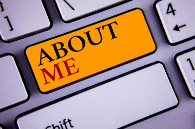 Benim kişisel özellikleri bilgi hoşlandığı ve hoşlanmadığı şeyleri bana hakkında kavramsal gösterilen metin işaret fotoğraf