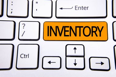 Stok gösterilen metin işareti. Kavramsal fotoğraf tam listesi öğeleri ürünleri ürünler beyaz klavye turuncu anahtarını düğmesinde kopya alanı ile yazılı hisse senedi özelliklerinde severim. Üstten Görünüm.