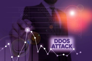 Kelime yazma metni Ddos Attack. Fail için iş konsepti kullanıcıların kullanamayacağı bir ağ kaynağı oluşturmaya çalışıyor.