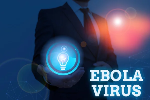 Handskrift text skriva ebolavirus. Begreppet innebär en viral hemorragisk feber av huanalysiss och andra primater. — Stockfoto