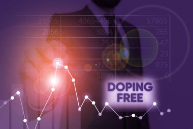 Word writing text Doping Free. Business concept for proven not using any substance to illegally improve athletic.