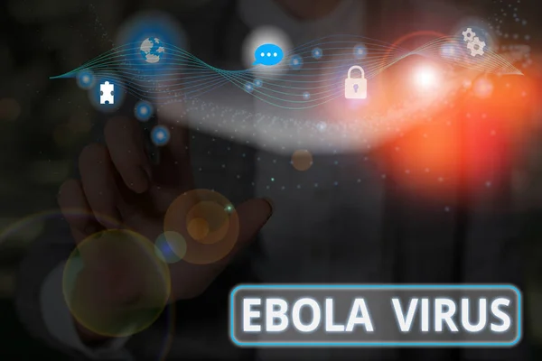 Χειρόγραφο κείμενο Έμπολα Virus. Έννοια που σημαίνει ιογενή αιμορραγικό πυρετό της huanalysiss και άλλα πρωτεύοντα. — Φωτογραφία Αρχείου