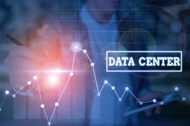 Word writing text Data Center. Business concept for a repository that houses computing facilities like servers.