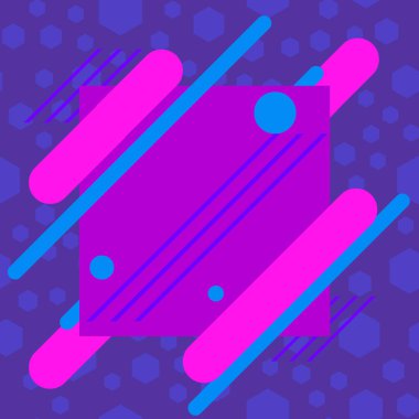 Renkli nesnenin asimetrik ve eşit olmayan biçimi. Simetrik olmayan düzensiz şablon ana hatları çok renkli tasarım. Soyut resmin tasviri