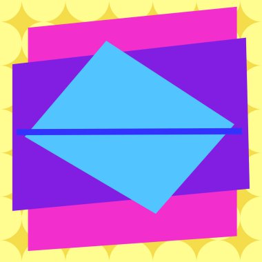 Renkli nesnenin asimetrik ve eşit olmayan biçimi. Simetrik olmayan düzensiz şablon ana hatları çok renkli tasarım. Soyut resmin tasviri