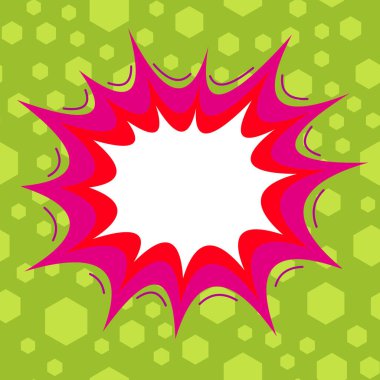 Renkli nesnenin asimetrik ve eşit olmayan biçimi. Simetrik olmayan düzensiz şablon ana hatları çok renkli tasarım. Soyut resmin tasviri