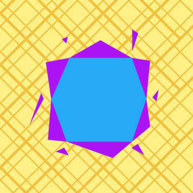 Renkli nesnenin asimetrik ve eşit olmayan biçimi. Simetrik olmayan düzensiz şablon ana hatları çok renkli tasarım. Soyut resmin tasviri