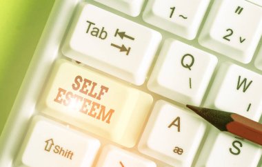 Writing note showing Self Esteem. Business photo showcasing a feeling of having respect for yourself and your abilities.