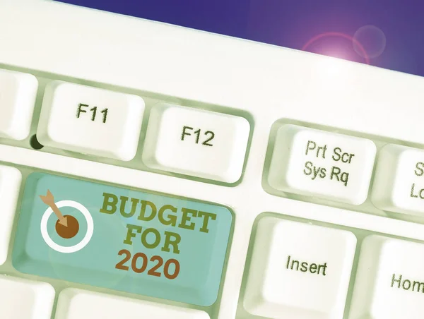 Word writing text Budget For 2020. Business concept for An written estimates of income and expenditure for 2020. — Stock Photo, Image