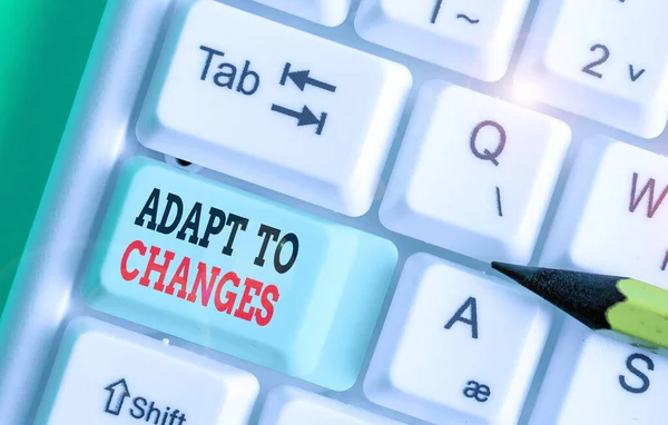 Texto de escritura de palabras Adaptar a los cambios. Concepto de negocio para aprovechar nuevas oportunidades Crecimiento Adaptación Progreso . — Foto de Stock