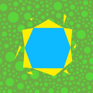 Renkli nesnenin asimetrik ve eşit olmayan biçimi. Simetrik olmayan düzensiz şablon ana hatları çok renkli tasarım. Soyut resmin tasviri