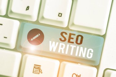 El yazısı Seo Yazıyor. Belirli bir kelime kullanarak arama motorlarının dikkatini çekmek anlamına geliyor..