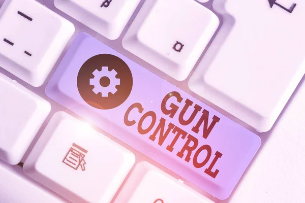 Manuscrito texto escrevendo Gun Control. Conceito que significa medida legal destinada a restringir a posse de armas . — Fotografia de Stock