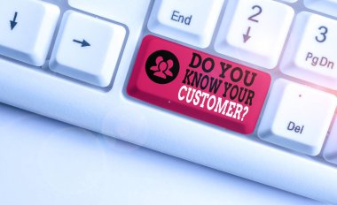 Kelime yazma metni Müşteri Sorunuzu Tanıyor musunuz? Hizmet için iş konsepti ilgili bilgili istemcileri beyaz arkaplan anahtar sp üzerinde boş not kağıdı ile beyaz pc klavye