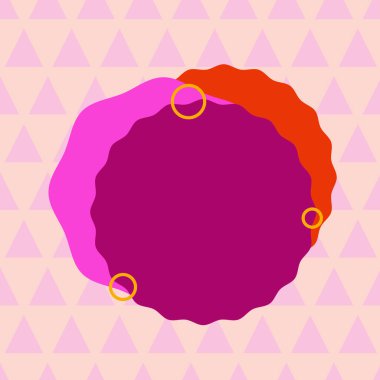 Renkli nesnenin asimetrik ve eşit olmayan biçimi. Simetrik olmayan düzensiz şablon ana hatları çok renkli tasarım. Soyut resmin tasviri