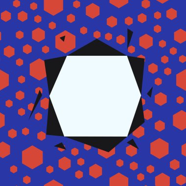 Renkli nesnenin asimetrik ve eşit olmayan biçimi. Simetrik olmayan düzensiz şablon ana hatları çok renkli tasarım. Soyut resmin tasviri