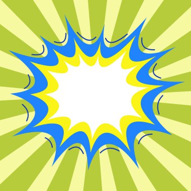 Renkli nesnenin asimetrik ve eşit olmayan biçimi. Simetrik olmayan düzensiz şablon ana hatları çok renkli tasarım. Soyut resmin tasviri