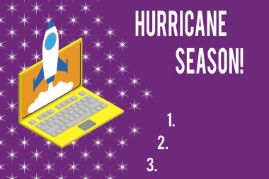 Kasırga Sezonu 'nu yazan el yazısı. Kavram, çoğu tropikal kasırganın roket fırlatma bulutlarının dizüstü bilgisayar arka planını geliştirmesinin beklendiği zamandır. Başlangıç projesi büyüyor. Seo..