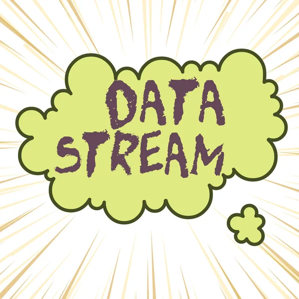 Handwriting text writing Data Stream. Concept meaning sequence of digitally encoded coherent signals used to transmit Asymmetrical uneven shaped format pattern object outline multicolour design.