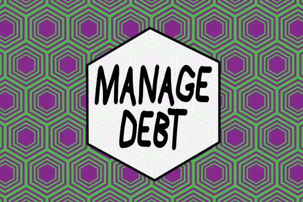 Word writing text Manage Debt. Business concept for unofficial agreement with unsecured creditors for repayment Repeating geometrical rhombus pattern. Seamless abstract design. Wallpaper.