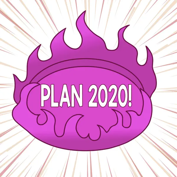 Notatka przedstawiająca plan 2020. Zdjęcie biznesowe przedstawiające szczegółową propozycję osiągnięcia czegoś w przyszłym roku Asymetryczny nierównomierny wzór obiektu wielobarwny. — Zdjęcie stockowe