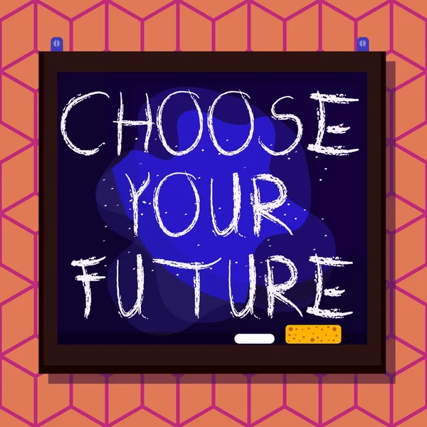 Conceptual hand writing showing Choose Your Future. Business photo text Choices make today will define the outcome of tomorrow Asymmetrical uneven shaped pattern object multicolour design.
