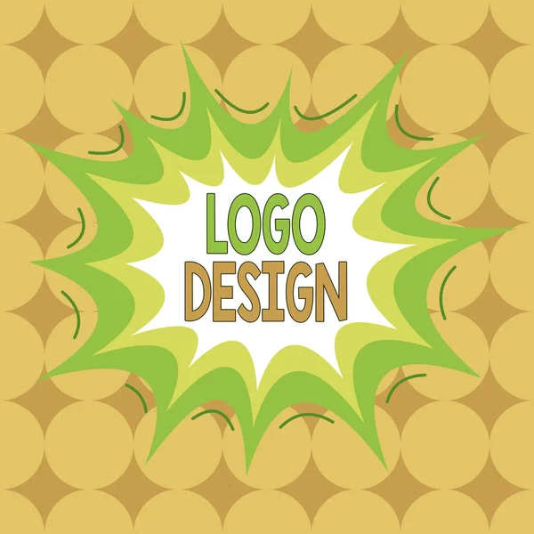 Word writing text Logo Design. Business concept for a graphic representation or symbol of company name or trademark Asymmetrical uneven shaped format pattern object outline multicolour design. — Stockfoto