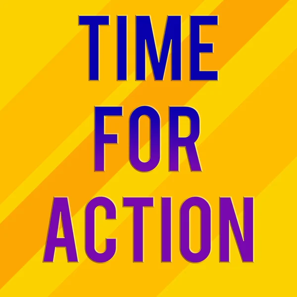 Text sign showing Time For Action. Conceptual photo getting ready to start doing encouragement Go fast Square rectangle paper sheet loaded with full creation of pattern theme.