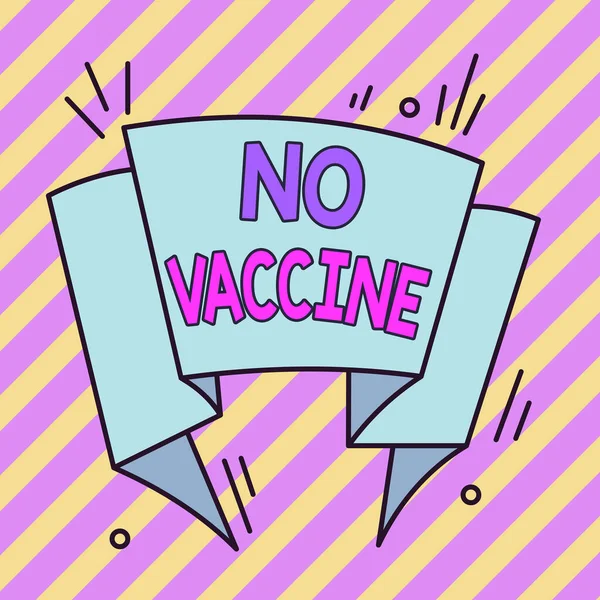 Escritura manual conceptual que muestra No Vaccine. Texto de la foto comercial no provisto de inmunidad contra una o varias enfermedades Diseño multicolor asimétrico desigual del objeto del patrón . — Foto de Stock