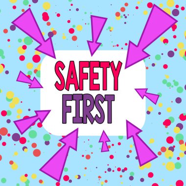 Önce Güvenlik 'i gösteren bir not yazıyorum. Ticari fotoğraf sergisi eskiden en önemli şeyin asimetrik şekilli çok renkli nesne tasarımının güvenli olması olduğunu söylerdi..