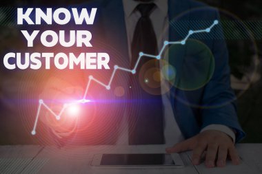 Müşterini Tanımak 'ı gösteren bir not yazıyorum. İş fotoğrafçılığı pazarlaması ürün veya markayı geliştiren bir anket yarattı.