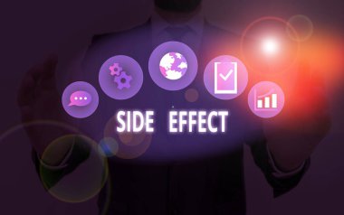 El yazısı Yan Efekti. Bir ilaç veya tıbbi tedavinin istenmeyen etkilerinin kavramı.