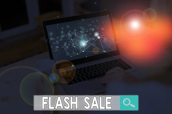 Signo de texto que muestra Flash Sale. Foto conceptual una venta de bienes a precios muy reducidos en un corto período . — Foto de Stock