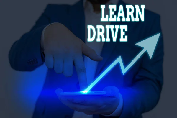 Conceptual hand writing showing Learn Drive. Business photo text to gain the knowledge or skill in driving a motor vehicle.