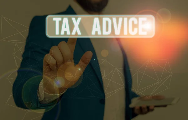 Szövegírás Adótanácsadás. Az adóügynöki szolgáltatás üzleti koncepciója fejlett képzéssel és adójogi ismeretekkel. — Stock Fotó
