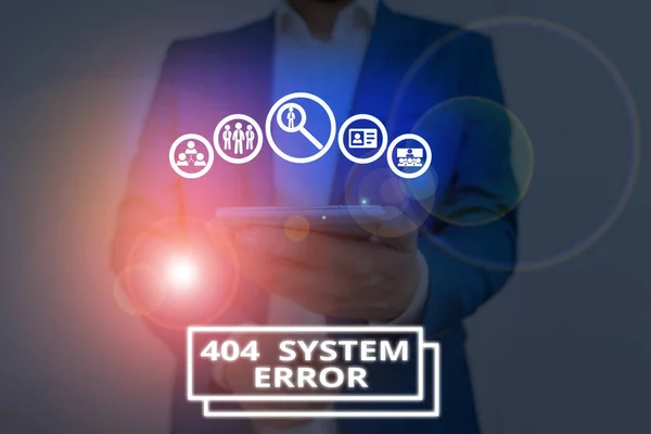 Handwriting text 404 System Error. Concept meaning message appears when website is down and cant be reached. — Stock Photo, Image