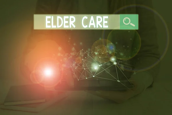 Word writing text Elder Care. Business concept for the care of older showing who need help with medical problems.