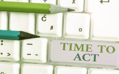 Zaman-hareket gösteren not yazma. İş fotoğraf vitrine bunu şimdi yanıt hemen bir şey yapmak.