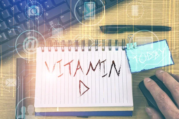 Texto de escritura a mano Vitamina D. Concepto que significa Nutriente responsable de aumentar la absorción intestinal . — Foto de Stock