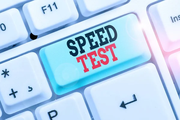 Word writing text Speed Test. Business concept for psychological test for the maximum speed of performing a task.
