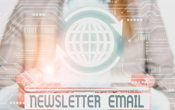 Word writing text Newsletter Email. Business concept for email sent to subscribers informing them about the news.