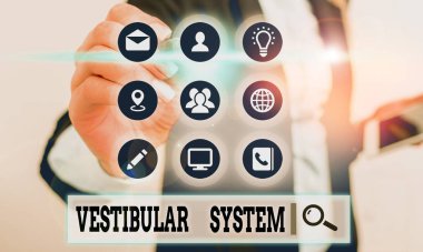 El yazısı metin Vestibular Sistemi. Kavram anlamı denge duygusuna öncü katkı sağlar.