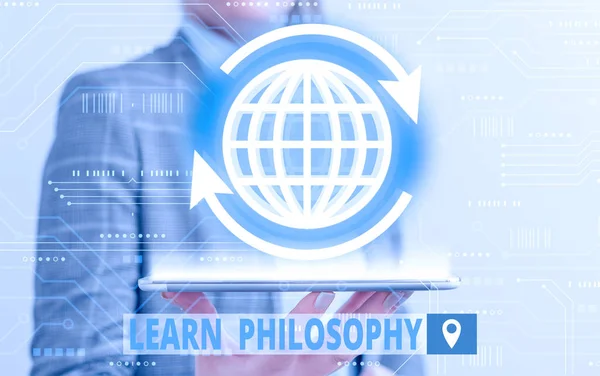 Conceptual hand writing showing Learn Philosophy. Business photo text learn to develop sound methods of research and analysis. — Stock Photo, Image